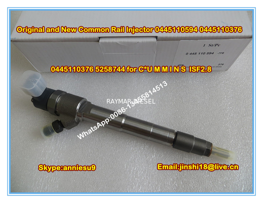 Bosch Original and New Common Rail Injector 0445110594 0445110376 for Cummins 5258744