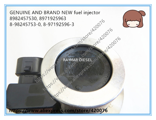 GENUINE AND BRAND NEW DIESEL FUEL INJECTOR 8982457530, 8971925963, 8-98245753-0, 8-97192596-3 FOR ISUZU 4JX1 Trooper