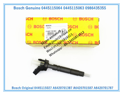 Bosch Genuine Piezo Injector 0445115064, 0445115063, 0445115027, 0986435355 A6420701387, A6420701587, A6420701787