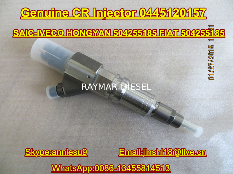 Genuine & New Common Rail Injector 0445120157 for SAIC-IVECO HONGYAN 504255185, FIAT 50425