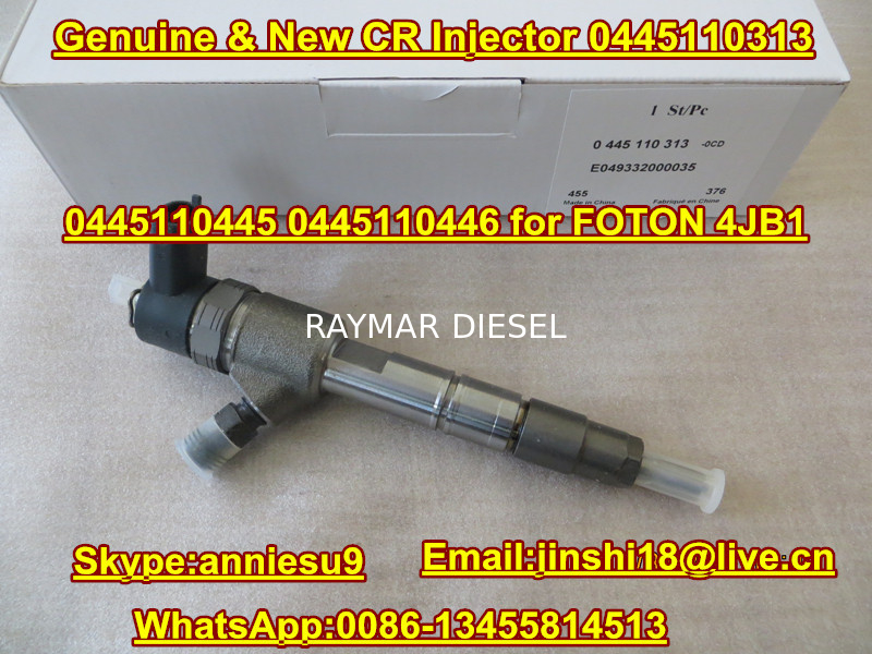Bosch Genuine & New Common Rail Injector 0445110313 0445110445 0445110446 for FOTON 4JB1