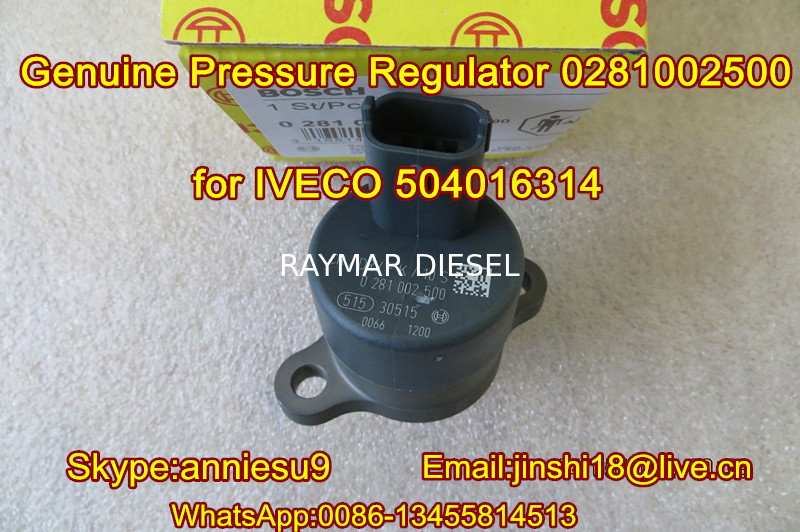 Bosch Genuine Common Rail Fuel Pump Pressure Regulator 0281002500 for IVECO 504016314