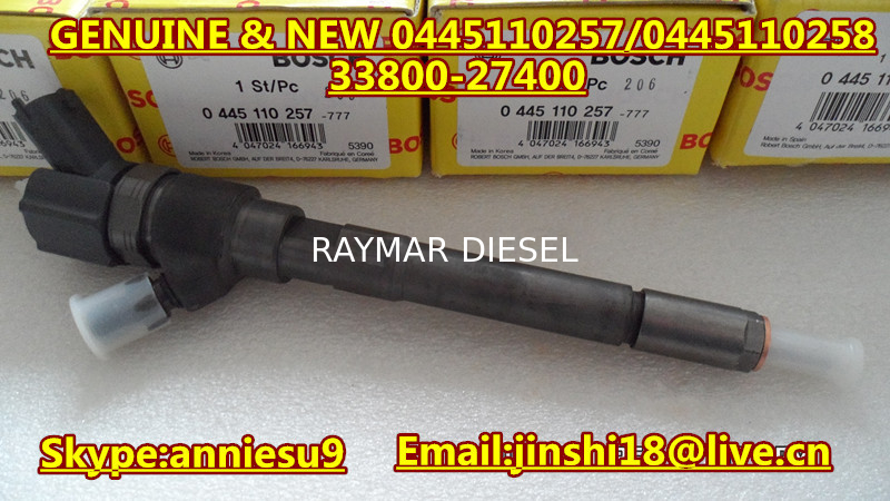 Bosch Genuine & New Common Rail Injector 0445110257 for HYUNDAI KIA 33800-27400