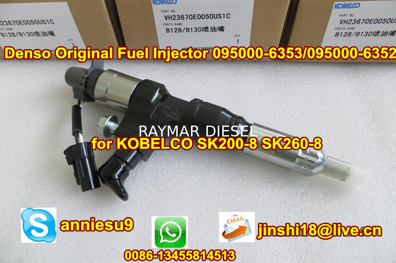 Denso Original Common Rail Injector 095000-6353 095000-6352 for KOBELCO SK200-8 SK260-8