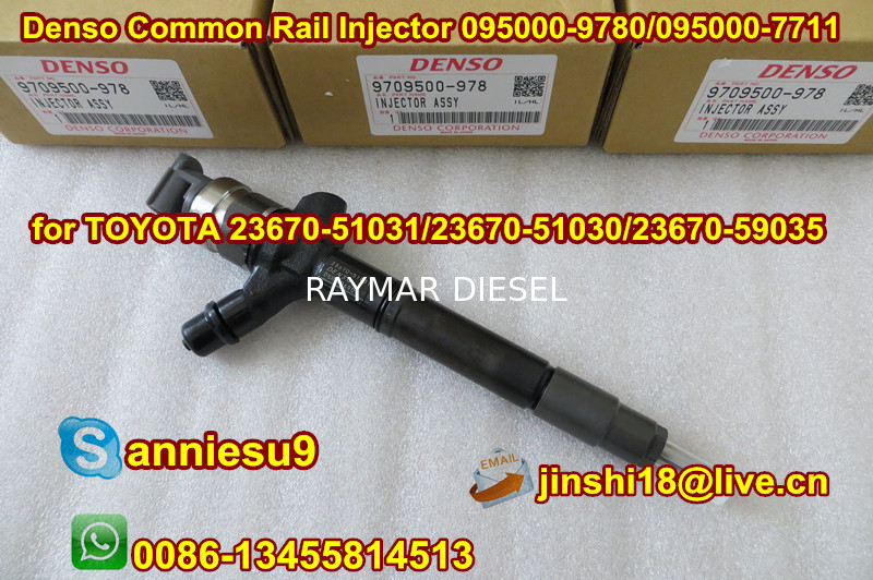 Denso Common Rail Injector 095000-9780/095000-7711/9709500-978 for TOYOTA 23670-51031/ 236