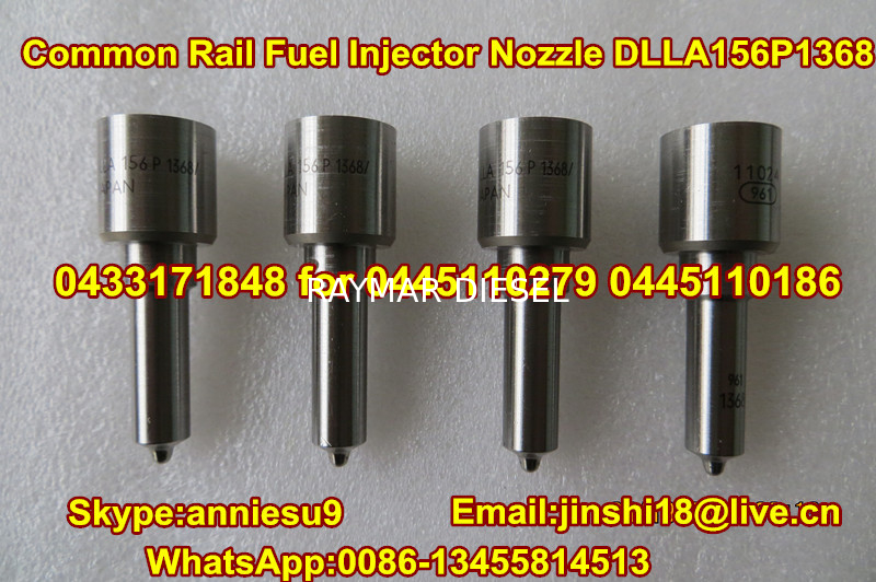 Bosch Common Rail Nozzle 0433171848/DLLA156P1368 for Injector 0445110279(0445110186)