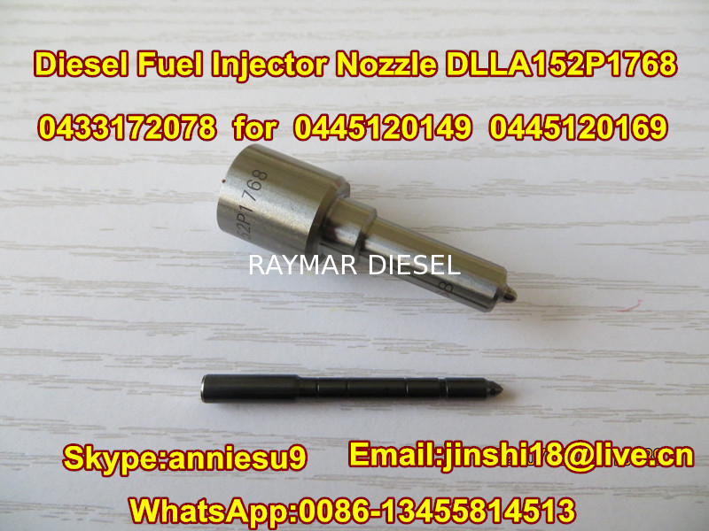Diesel Common Rail Injector Nozzle DLLA152P1768, 0433172078 for 0445120149, 0445120169