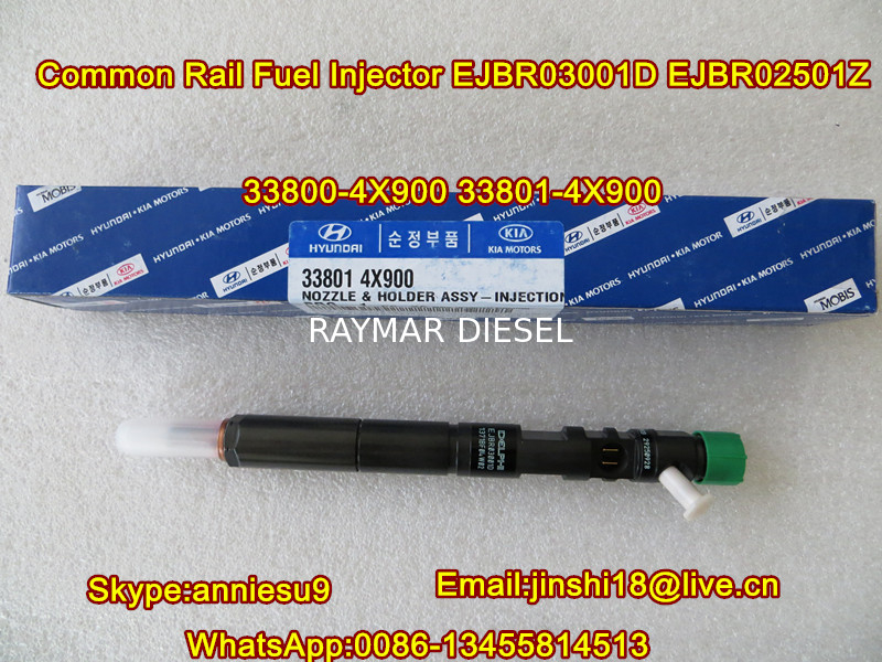 Delphi Common Rail Genuine Injector EJBR03001D EJBR02501Z for K I A 33800-4X900 33801-4X90