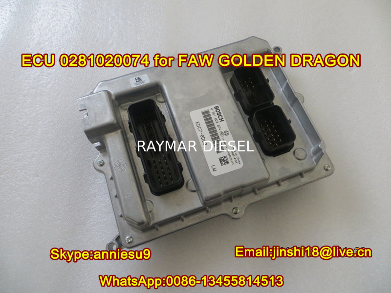 Bosch Original Engine Control Unit /ECU 0281020074 for FAW & GOLDEN DRAGON