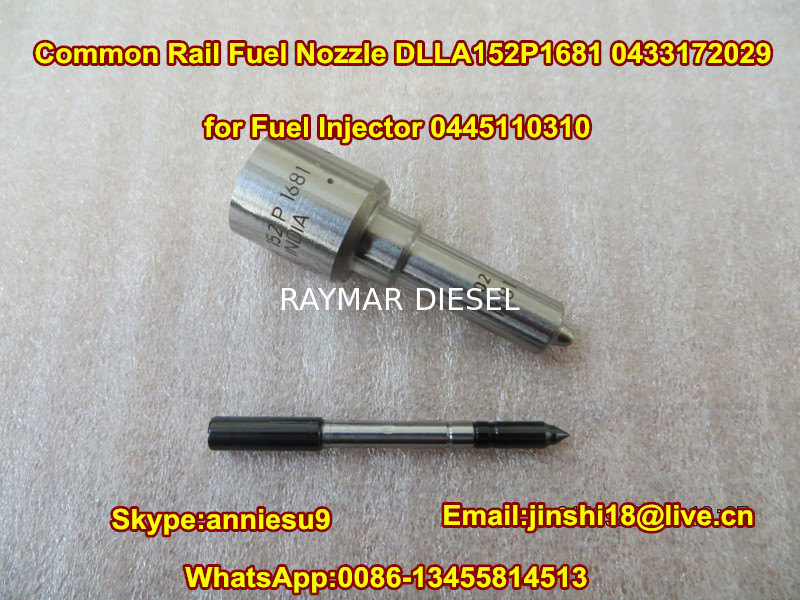 Bosch Common Rail Fuel Injector Nozzle DLLA152P1681 0433172029 for Injector 0445110310