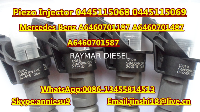Bosch Genuine & New Piezo Injector 0445115068 0445115069 for Mercedes Benz A6460701187 A64