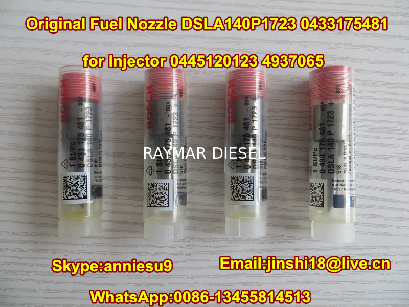 Bosch Original Common Rail Fuel Nozzle DSLA140P1723 0433175481 for Injector 0445120123 493