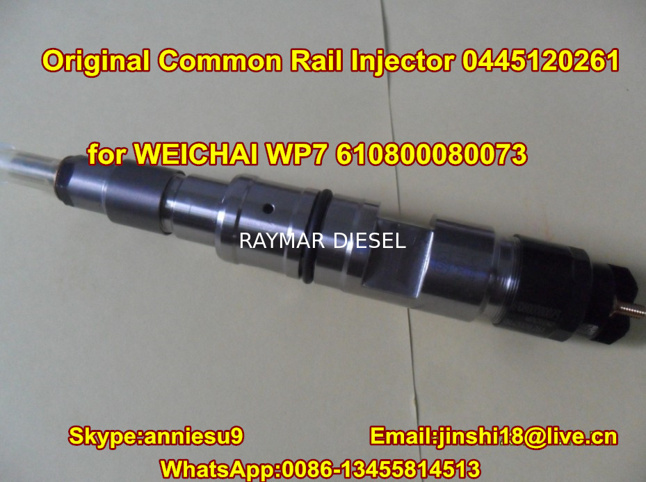 Bosch Original Common Rail Fuel Injector 0445120261 for WEICHAI WP7 610800080073