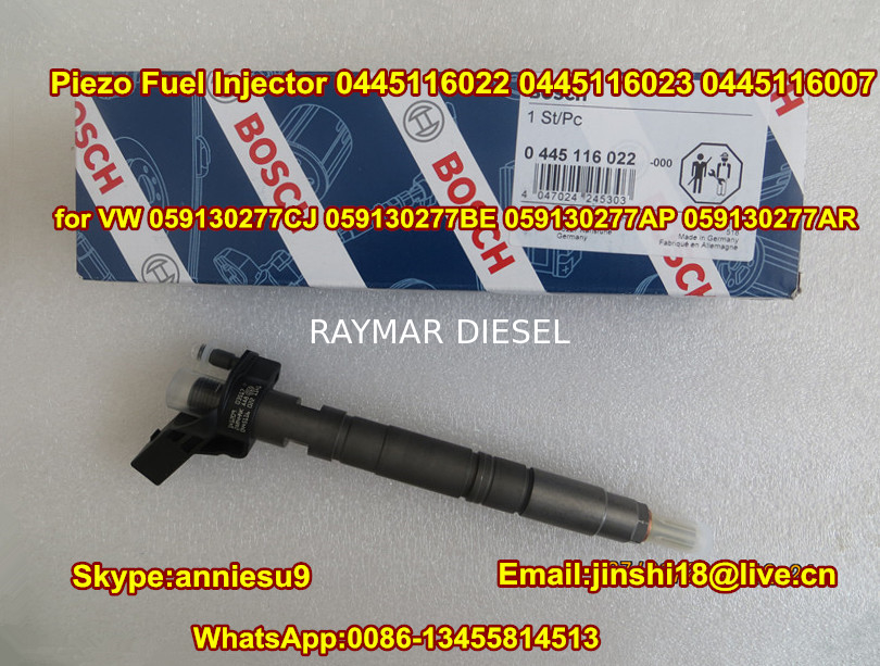Bosch Original Piezo Injector 0445116022 0445116023 0445116007 for VW 059130277CJ 05913027