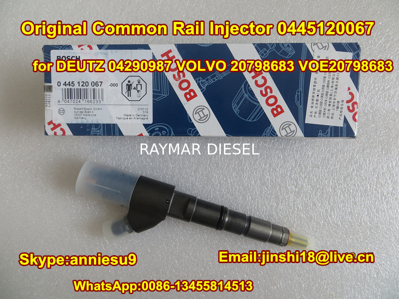 Bosch Original Common Rail Injector 0445120067 for DEUTZ 04290987/ VOLVO 20798683/ VOE2079
