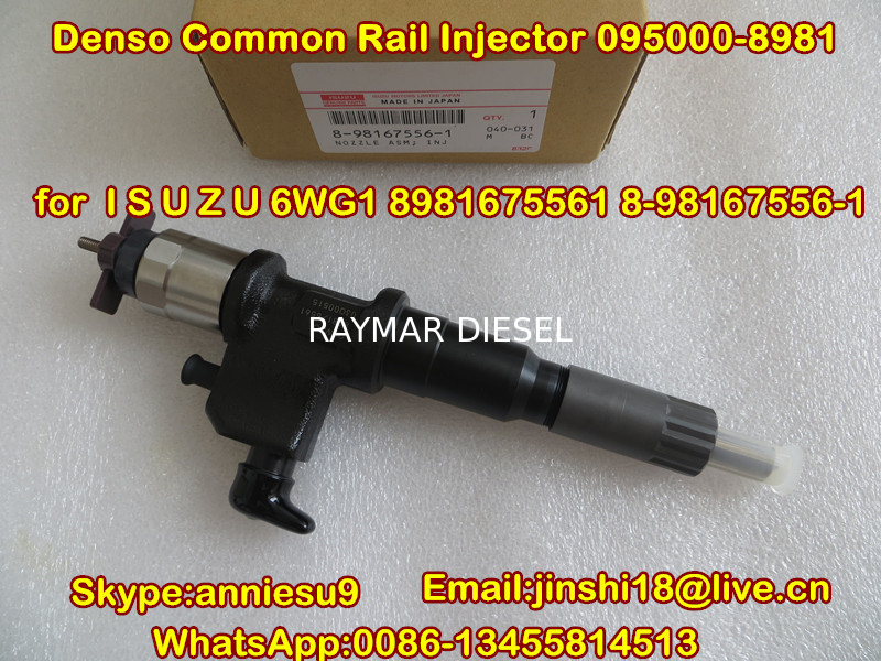 Denso Common Rail Fuel Injector 095000-8981 for ISUZU 6WG1 8981675561  8-98167556-1