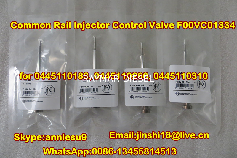 Bosch Common Rail Injector Valve F00VC01334 for 0445110183, 0445110260, 0445110310