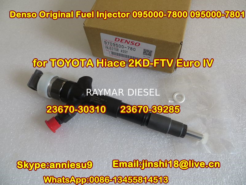 Denso Common Rail Injector 095000-7800  095000-7801 for TOYOTA Hiace 2KD-FTV Euro IV 23670