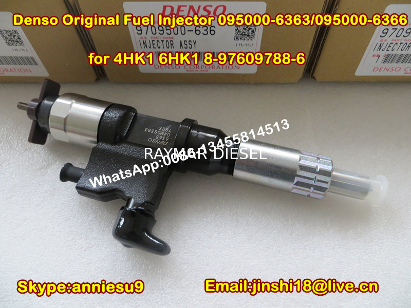 Denso Genuine Fuel Injector 095000-6363/095000-6366 for ISUZU 4HK1 6HK1 8-97609788-6