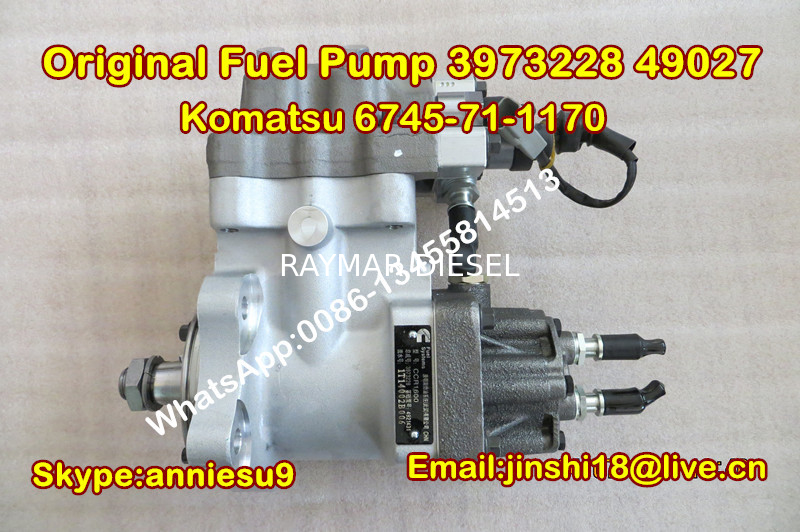 Cummins Genuine Fuel Pump 3973228 4902731 Komatsu 6745-71-1170