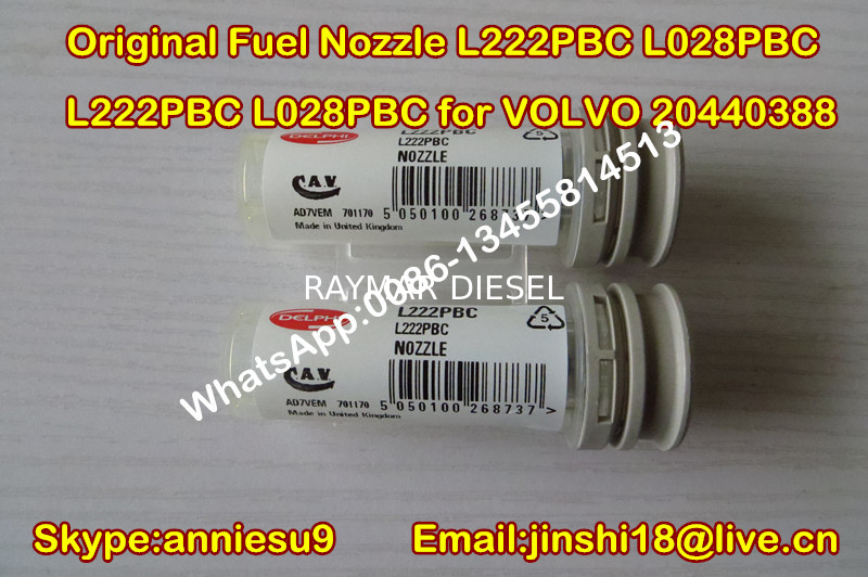 Delphi Original Fuel Nozzle L222PBC L028PBC for VOLVO 20440388