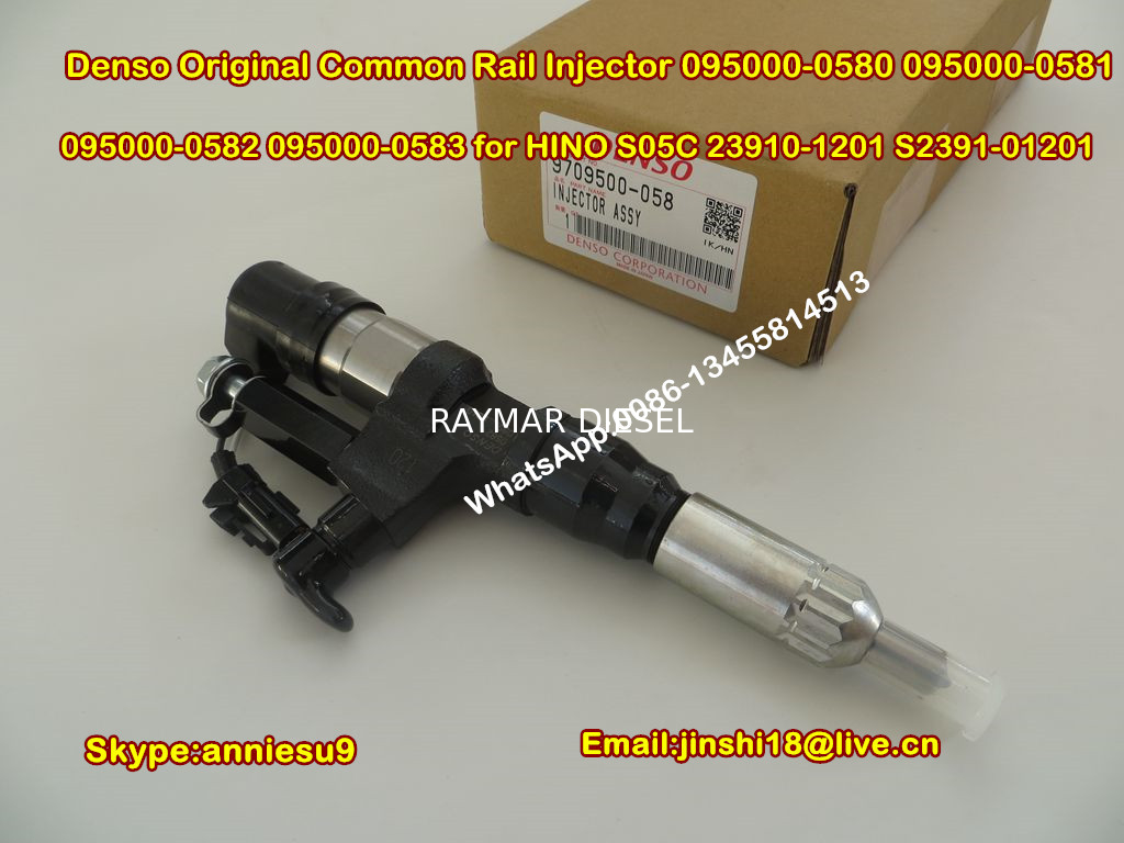 DENSO Common Rail Fuel Injector 095000-0580, 095000-0581, 095000-0582, 095000-0583 for HIN