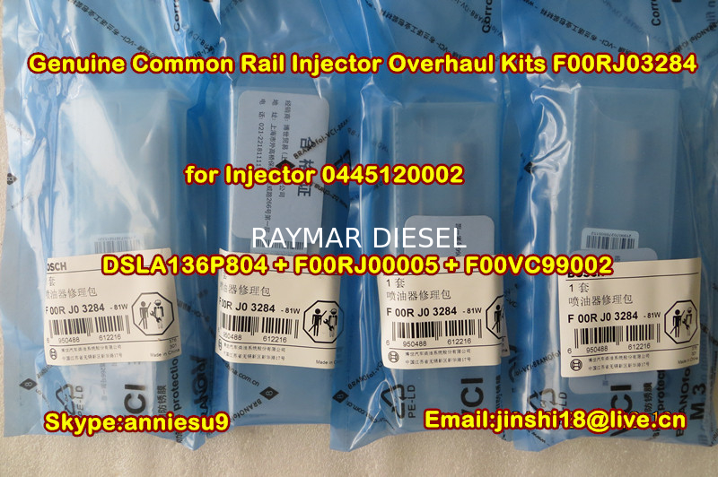 Bosch Original Common Rail Fuel Injector Overhaul Kits F00RJ03284 for Injector 0445120002