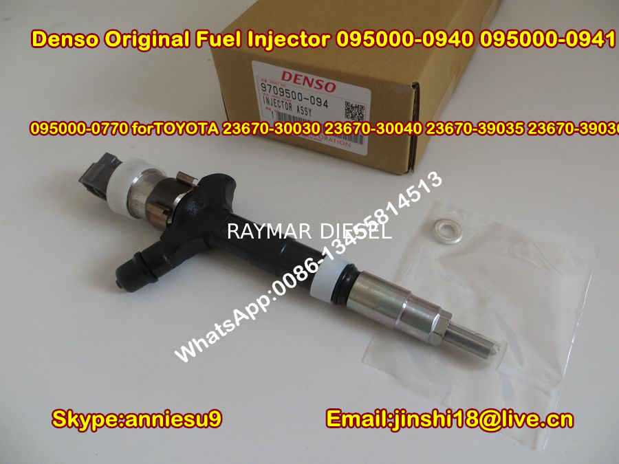 Denso Original Common Rail Injector 095000-0940,095000-0941 for TOYOTA 23670-30030, 23670-