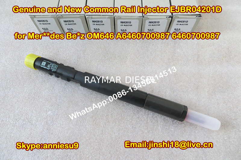 Delphi GENUINE Diesel Common Rail Injector EJBR04201D for Mercedes Benz OM646 A6460700987