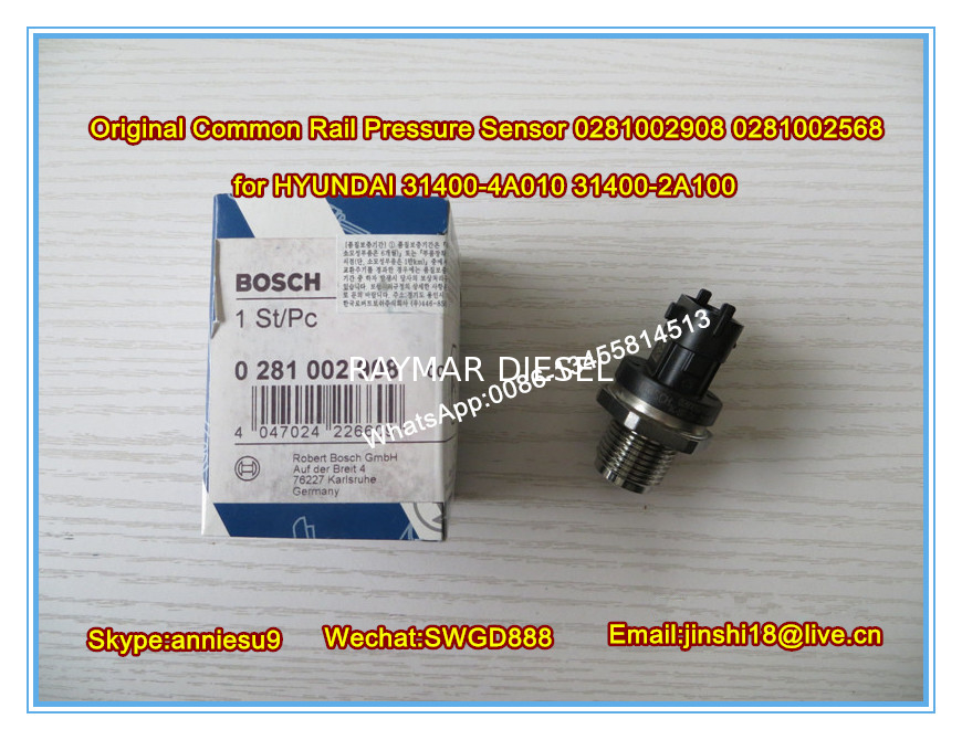 BOSCH Common Rail Pressure Sensor 0281002908 0281002568 for HYUNDAI 31400-4A010 31400-2A10