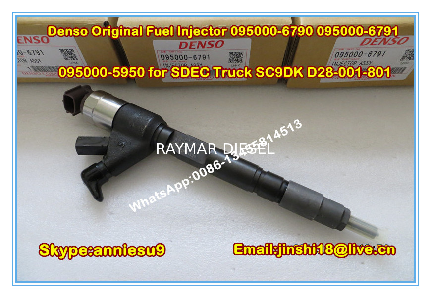 DENSO common rail injector 095000-6790, 095000-6791, 095000-5950 for SDEC Truck SC9DK D28-