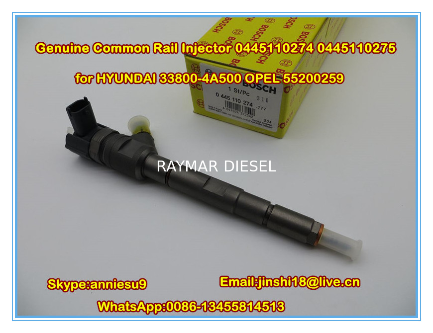 Bosch Original Fuel Injector 0445110274/0445110275 for HYUNDAI fuel injector 33800-4A500 O