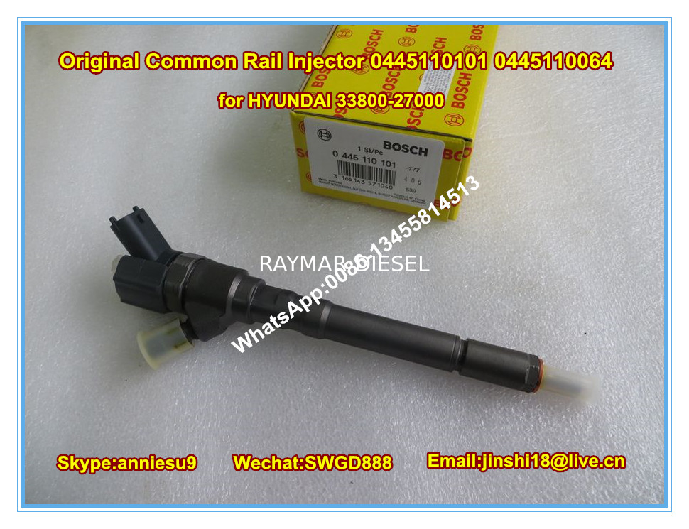 Bosch Original Common Rail Injector 0445110101/0445110064 for HYUNDAI 33800-27000/33800-27