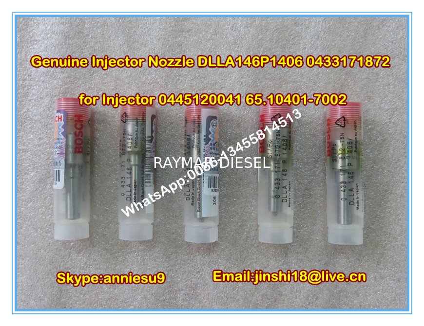 Bosch Genuine Fuel Injector Nozzle DLLA146P1406 0433171872 for 0445120041 65.10401-7002
