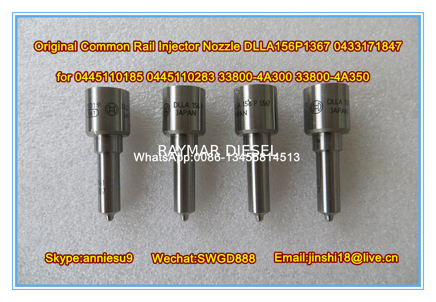 Bosch Original Common Rail Injector Nozzle DLLA156P1367 0433171847 for 0445110185 04451102
