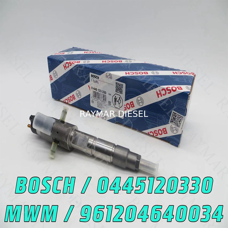 GENUINE AND BRAND NEW COMMON RAIL FUEL INJECTOR  BOSCH 0445120330 , MWM 961204640034