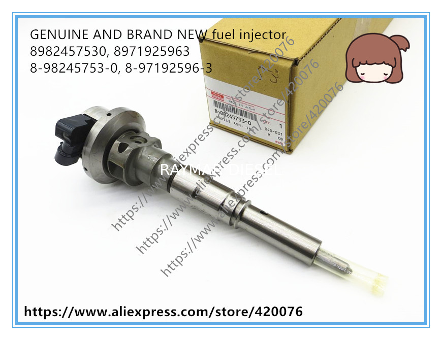 GENUINE AND BRAND NEW DIESEL FUEL INJECTOR 8982457530, 8971925963, 8-98245753-0, 8-97192596-3 FOR ISUZU 4JX1 Trooper