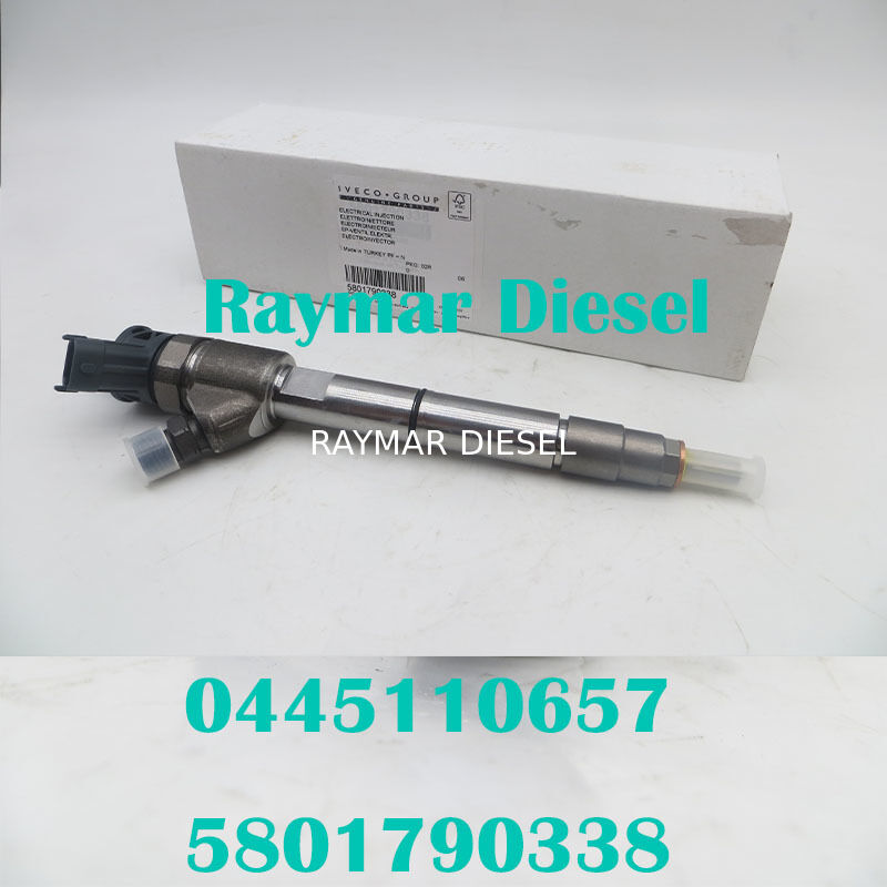Genuine And Brand New Diesel Common Rail Fuel Injector 0445110657， IVEC O 5801790338